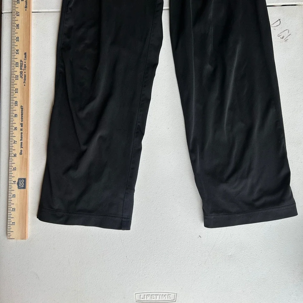 Nike Dri-FIT Athletic Sweatpants Grey Side Panel Graphic Black Boys XL 34in